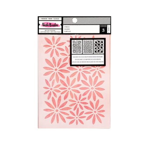 Patterns Mix Media Stencil Set of 3