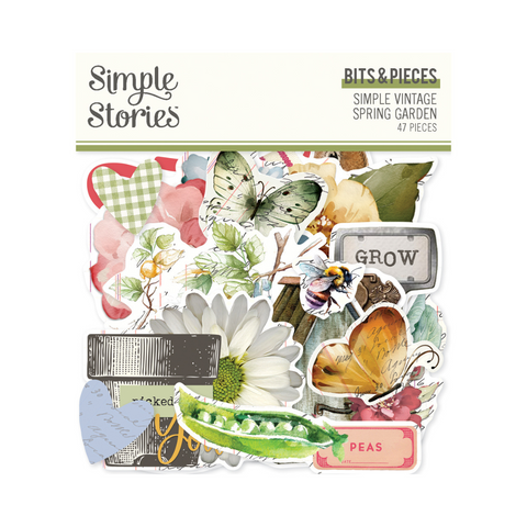 Lovely Vintage Garden Die Cut Cardstock Pieces