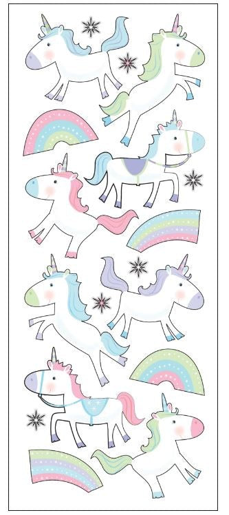Magical Unicorn Puffy Stickers