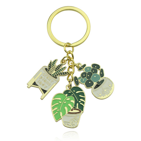 Crazy Plant Lady Enamel Keychain/Charm